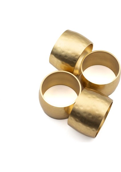 Gold Dövülü 4lü Peçete Halkası