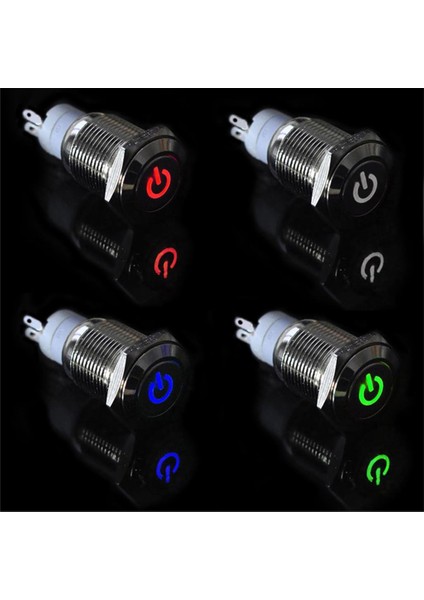 2 Adet 16MM DC12V LED Yay Mandal Push Düğmesi + Yeşil (Yurt Dışından) modelleri