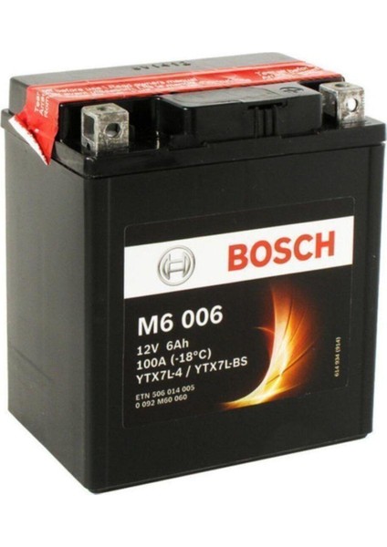 M6006 YTX7L-BS 12VOLT 6AMPER Motosiklet