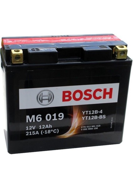 M6019 YT12B-BS 12VOLT 12 Amper Motosiklet