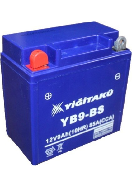 12 V 9 Ah Yb9-Bs Motorsiklet Aküsü Yiğityb9 (Yüksek Akü)