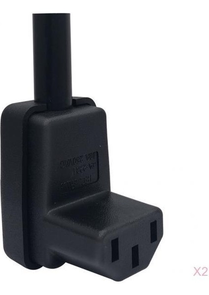 2 Pcs C13 Güç Fişi 90 Derece Iec 320 C13 Dişi Kablo Adaptör Konnektörü (Yurt Dışından)