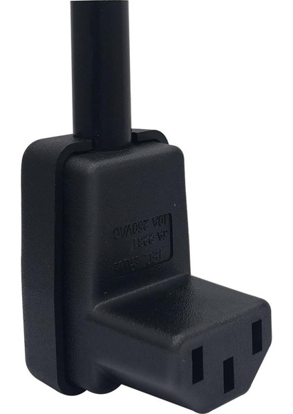 2 Pcs C13 Güç Fişi 90 Derece Iec 320 C13 Dişi Kablo Adaptör Konnektörü (Yurt Dışından)