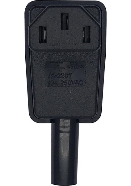 2 Pcs C13 Güç Fişi 90 Derece Iec 320 C13 Dişi Kablo Adaptör Konnektörü (Yurt Dışından)