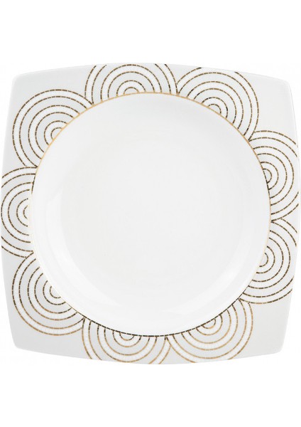 Fine Bone Zeugma Gold 60 Parça 12 Kişilik Kare Yemek Takımı