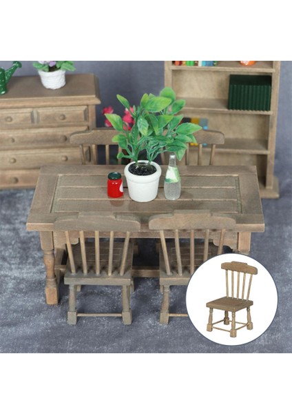 1/12 Dollhouse Masa ve Sandalye Mobilya Seti Bebek Aksesuarları(Yurt Dışından) fırsatları