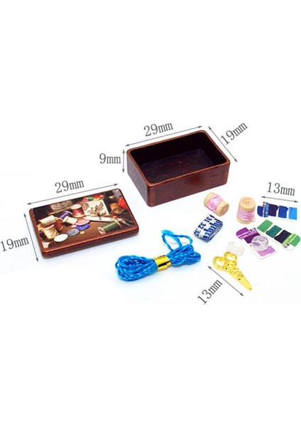 2xdollhouse Minyatür Vintage Dikiş Araçları Kiti Metal Kutusu 1/12 Pcs (Yurt Dışından) fırsatları