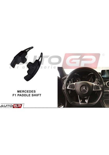 Mercedes cla direksiyon f1 vites kulakçık paddle shift siyah w117