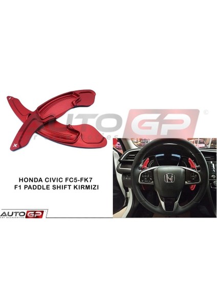 Honda civic fk7 için uygundur direksiyon f1 vites kulakçık paddle shift kırmızı
