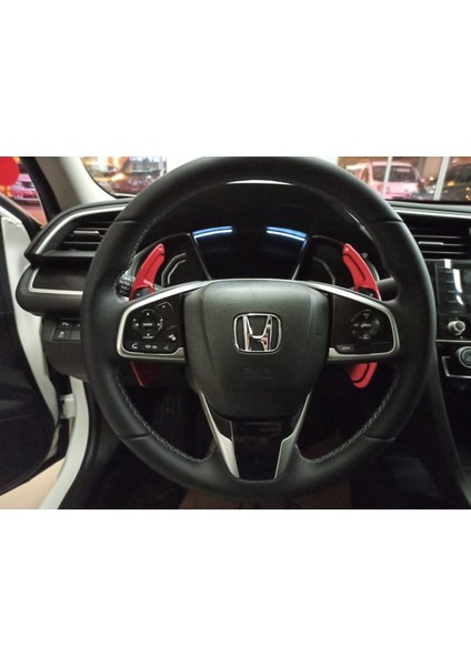 Honda civic fk7 için uygundur direksiyon f1 vites kulakçık paddle shift kırmızı