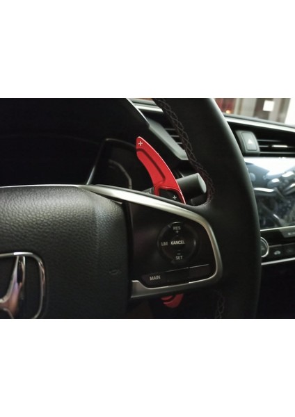 Honda civic fk7 için uygundur direksiyon f1 vites kulakçık paddle shift kırmızı