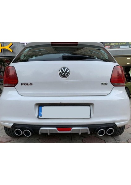 Vw polo 6r arka tampon difüzörü 4 çıkış 2009+