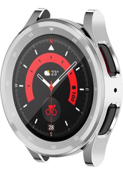 Samsung Galaxy Watch 5 Pro 45MM Önü Kapalı Silikon Kılıf AL3173