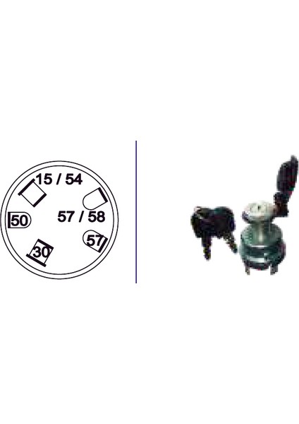 Kontak Anahtarı Fişek ve Çivi Anahtarlı E060017742871, E060047742861, E060017745941 Erkunt Traktör 60017739911