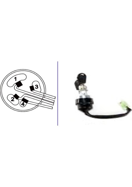 Şifreli Kontak Anahtarı Kablolu Soketli Büyük Fişekli Hidromek Iş Makinası 520/08110