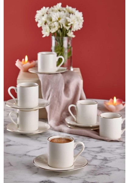 N3263 Lilyum Plus 6 Kişilik Kahve Fincan Takımı