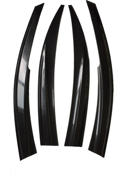 Hyundai Accent Era 2006-2012 Uyumlu Mugen Cam Rüzgarlığı Seti Piano Black 4'lü Ithal fırsatları