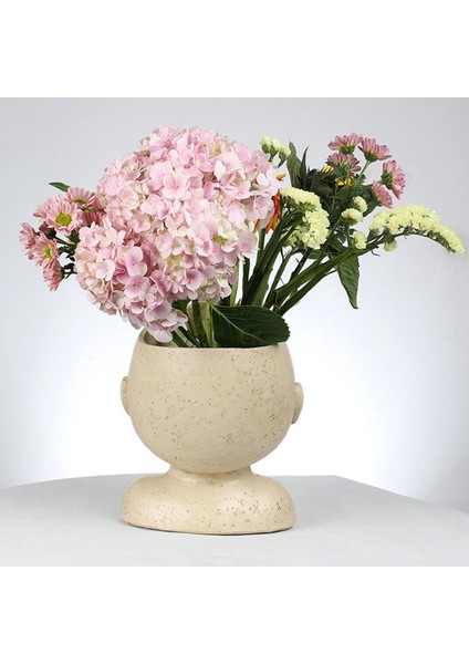 Yenilik Reçine Ekici Kafası Flowerpot Vazo Ev ve Bahçe Heykeli (Yurt Dışından) fırsatları
