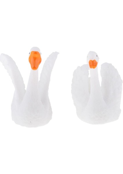 2 Pcs Minyatür Dollhouse Reçine Mini Swan Peri Bahçesi Terrarium Dekor Bonsai (Yurt Dışından) indirimleri