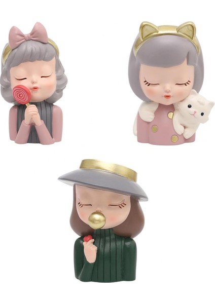 3x Reçine Etli Kaplar Bonsai Saksı Kaktüs Bitkileri (Yurt Dışından)