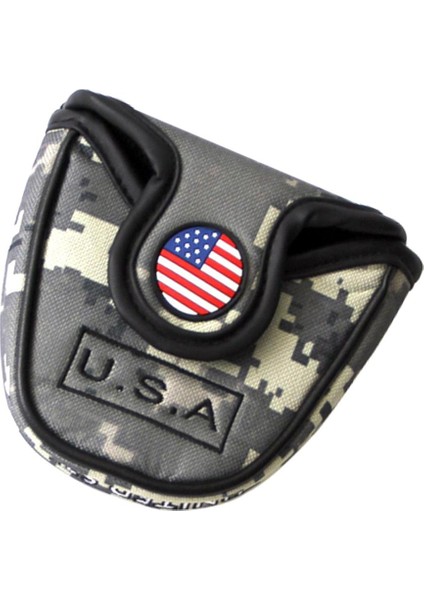 Golf Putter Kapağı Mallet Club Kapak Kulübü Kapak Kapağı Pu Deriden Yapılmış (Yurt Dışından) indirimleri