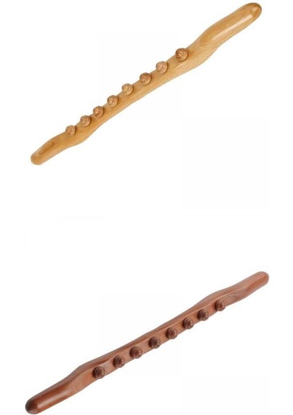 2 Paket Ahşap Gua Sha Sha Surpraping Masaj Aracı (Yurt Dışından)