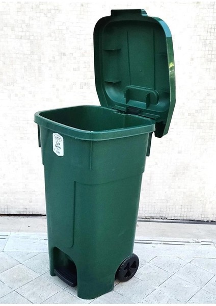 80 Litre Kapasiteli Büyük Boy Pedallı Çöp Kovası Kapaklı ve Tekerlekli Çöp Konteyneri 80 Litre Çöp Konteyneri--sym280123