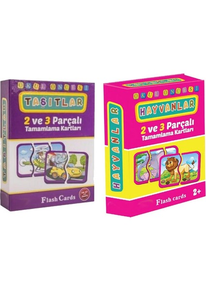 2li Eğitici Kartlar Set, Taşıtlar, Hayvanlar