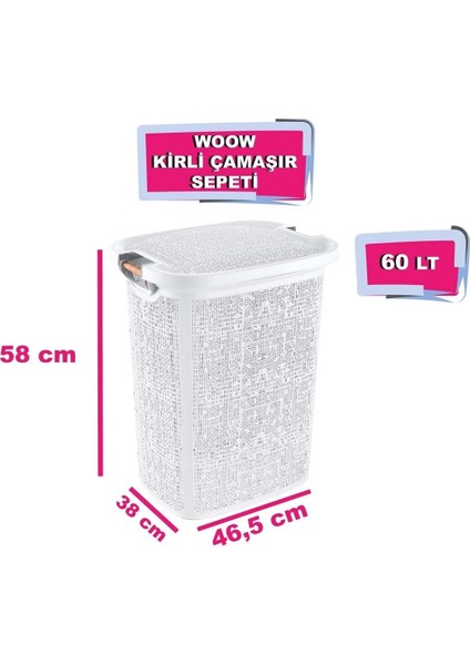 Tuffex Woow Kirli Sepeti - Kirli Çamaşır Sepeti - Plastik Sepet fırsatları