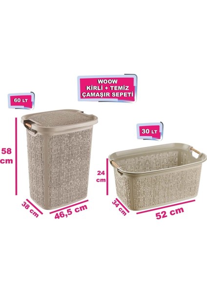 Tuffex Woow Kirli Sepeti ve Çamaşır Sepeti - Plastik Sepet modelleri