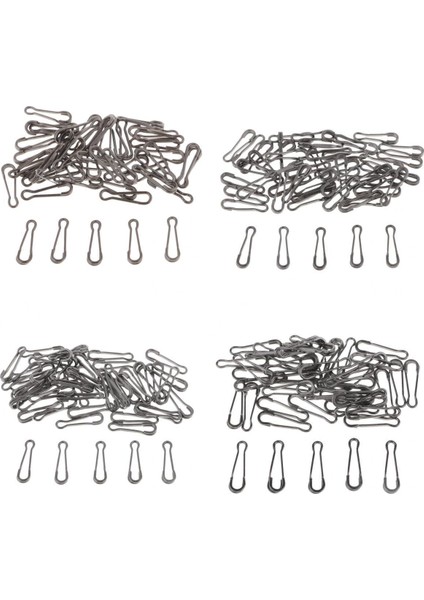 200 Parça Hawaiian Snap Swivels Hızlı Değişim Klipleri 17MM-34MM (Yurt Dışından)