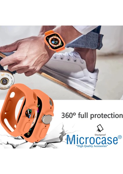 Apple Watch Ultra 49MM Önü Açık Mat Silikon Kılıf - AL3172 fırsatları