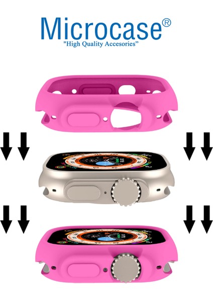 Apple Watch Ultra 49MM Önü Açık Mat Silikon Kılıf - AL3172 modelleri