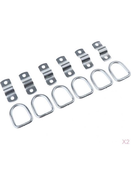 12'li Çelik D-Ring Kravatlar Kasa Kamyon Kargo Römork Rv Tekne Çapa (Yurt Dışından)