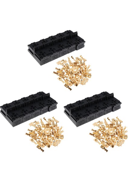 5pin Röle Konnektörü Soket Seti - Braket Terminal Kasası Tutucu 40A (Yurt Dışından)