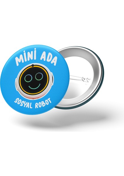 Akınrobotics Mini Ada Rozet - Mavi
