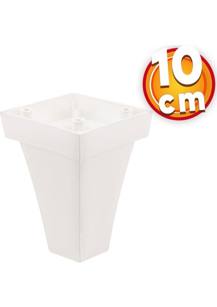 Lüks Mobilya Kanepe Sehpa Tv Ünitesi Koltuk Ayağı 10 cm Beyaz Baza Ayak