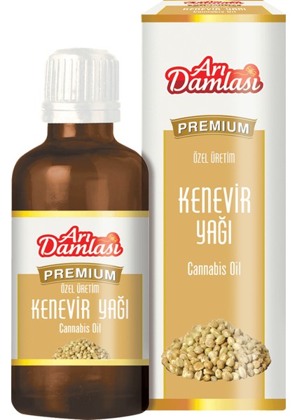 Organik Bitkisel Soğuk Sıkım Kenevir Tohumu Yağı 50 ml