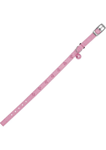 Pc-16 Pati Baskılı Kedi-Köpek Tasması 10MM*30CM Pembe