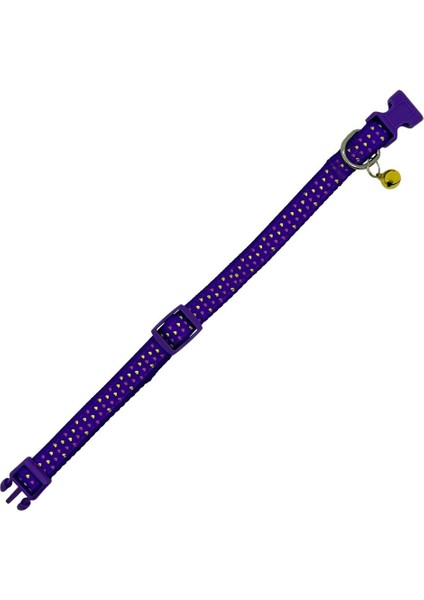 2863 15 mm Zilli Kedi/köpek Tasması Mor