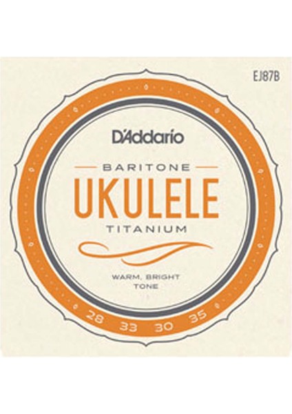 D’addario EJ87B Barıtone Ukulele Tel Seti Tıtanıum Warm Brıght