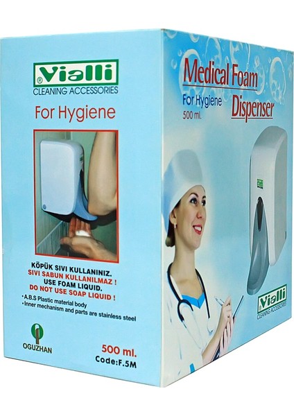 Medical Köpük Sabun Dispenseri 500 ml Beyaz F5M modelleri