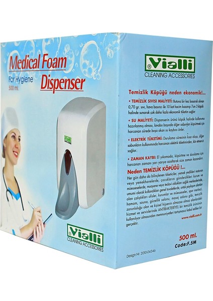 Medical Köpük Sabun Dispenseri 500 ml Beyaz F5M fırsatları