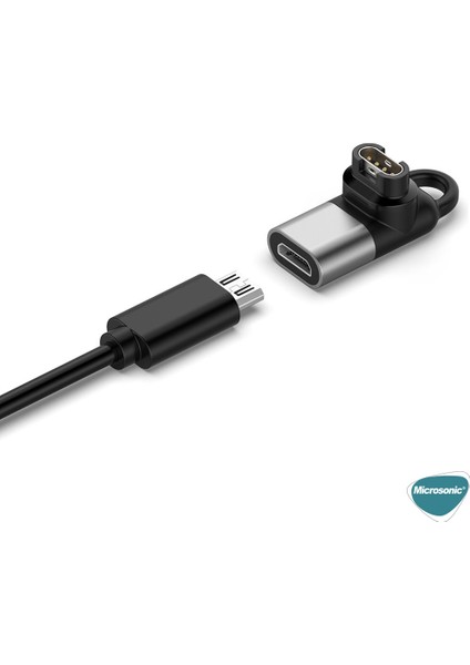 Garmin Fenix 6 Sapphire Titanium Taşınabilir Şarj Dönüştürücü Adaptörü Micro USB