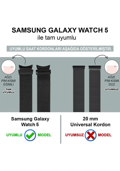 Samsung Galaxy Watch 5 44MM Kordon Milano Loop Gümüş modelleri