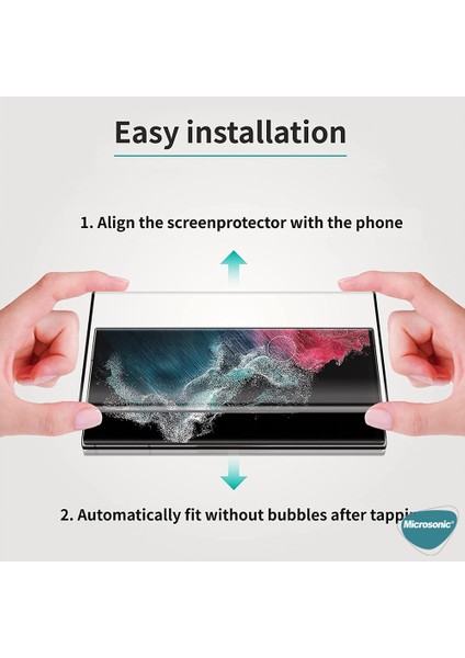 Samsung Galaxy S23 Ultra Tam Kaplayan Temperli Cam Ekran Koruyucu Siyah