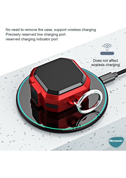 Samsung Galaxy Buds 2 Kılıf Darbeye Dayanıklı Sert Koruyucu + Askılık Beyaz indirimleri