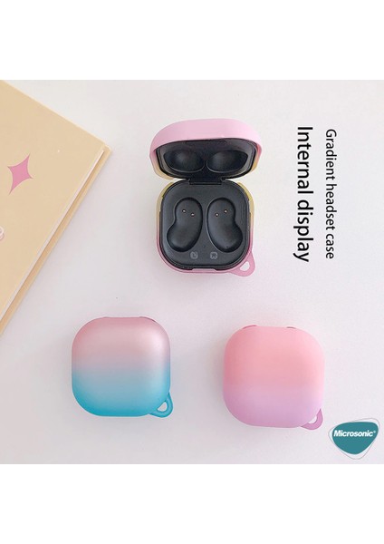 Samsung Galaxy Buds 2 Pro Kılıf Degrade Rubber Lila Pembe