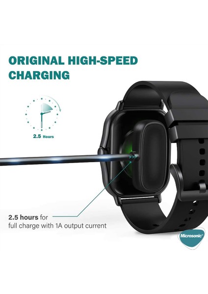 Amazfit Gts 2 Manyetik USB Şarj Kablosu Siyah
