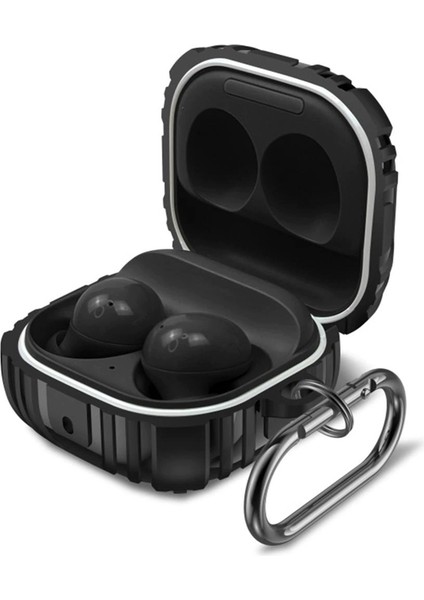 Samsung Galaxy Buds 2 Kılıf Military Darbe Emici + Askılık Siyah fiyatları